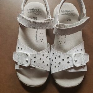 Girls Pediped white sandal size 11
